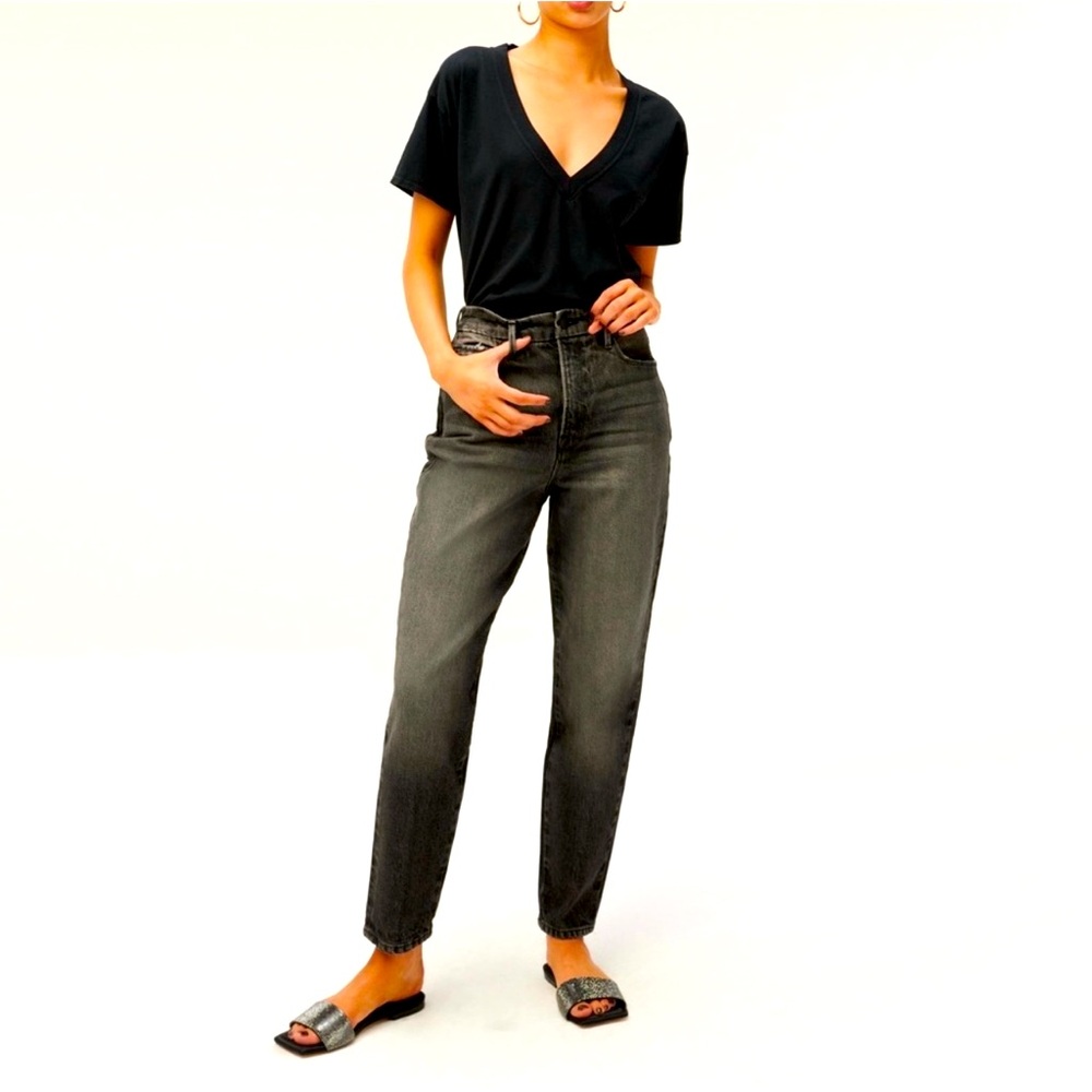 NWT Good American - Black Good Mom Jeans